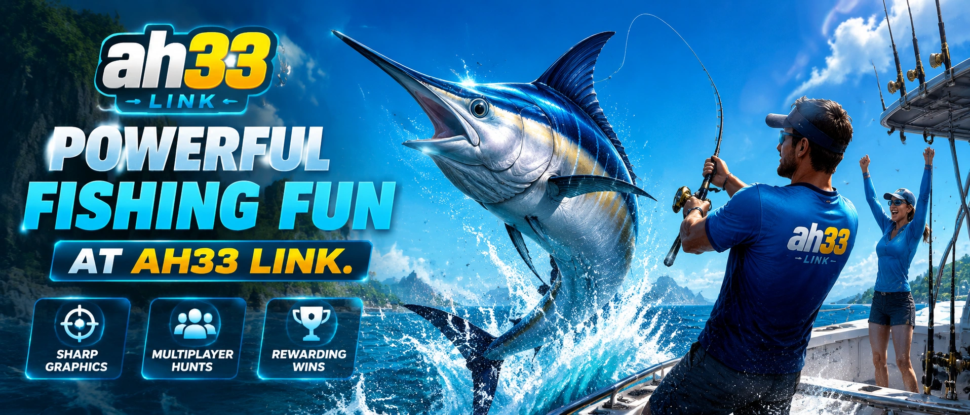 AH33 fishing game preview with a room-style interface
