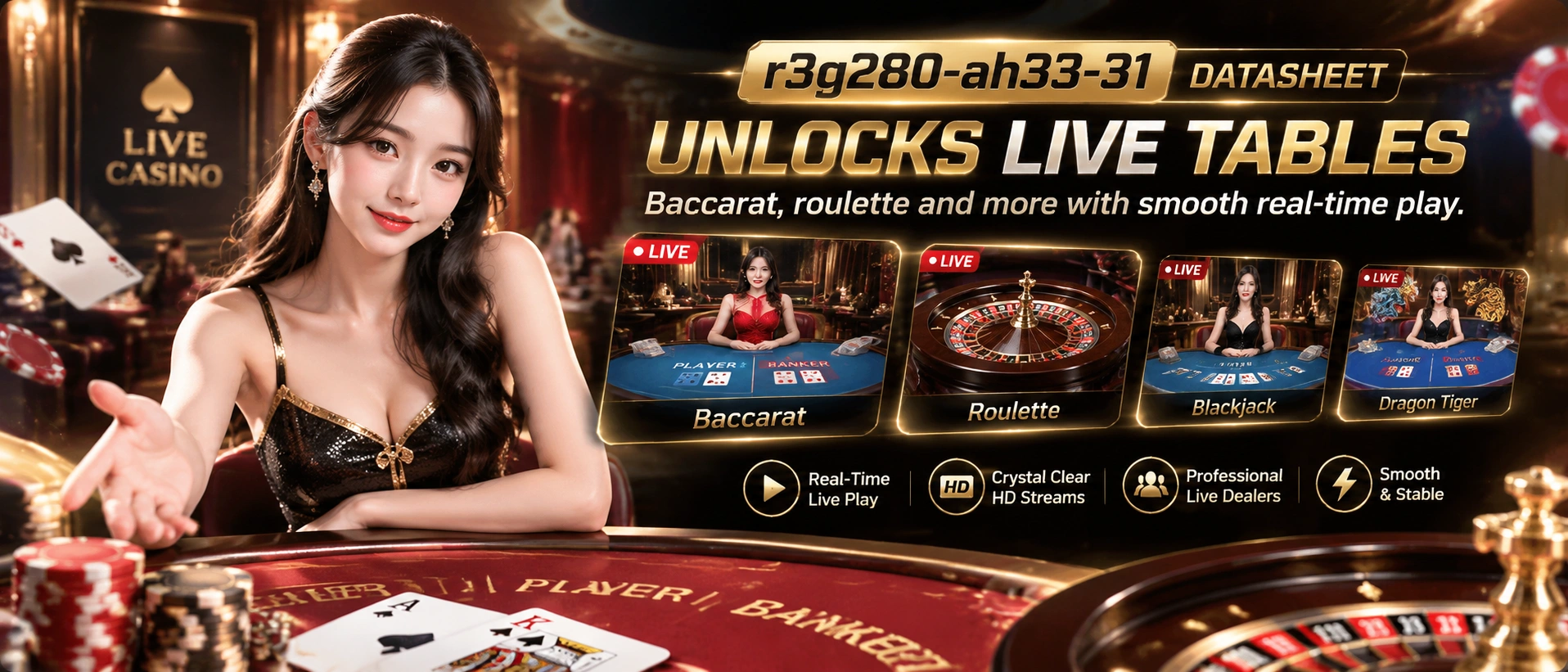 Live blackjack table preview on AH33